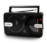 Radio Portatile con Bluetooth/USB/TF, AM/FM/SW1-2 Radiolina Portatile Ricaricabile con Batteria Ricaricabile 1200mAh & Antenna 360° e Maniglia - Ideale per Camping, Viaggio, Casa