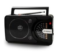 Radio Portatile con Bluetooth/USB/TF, AM/FM/SW1-2 Radiolina Portatile Ricaricabile con Batteria Ricaricabile 1200mAh & Antenna 360° e Maniglia - Ideale per Camping, Viaggio, Casa