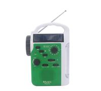 Radio portatile con manovella ed energia solare dotata di torcia integrata
