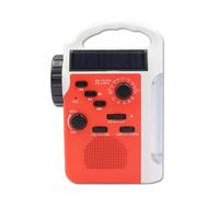 Radio portatile con manovella ed energia solare dotata di torcia integrata