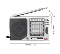 Radio portatile da costruzione robusta con cavalletto e accesso completo a banda