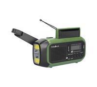 Radio Portatile di Emergenza Ricaricabile DAB+ FM con Manovella Solare e Lampada