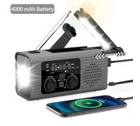 Radio Portatile di Emergenza Ricaricabile Dinamo 4000 mAh Blackout Impermeabile
