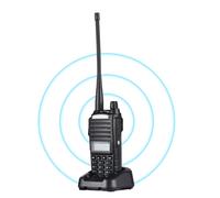 Radio portatile Dual Band con 128 canali, batteria da 2000mAh, dimensioni 58x110x32mm