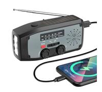 Radio Portatile Emergenza, DOLUCKY Radio a Pile Survie, Dynamo AM/FM de Direction du Vent et de la météo, avec Batterie de 2000 mAh, d'urgence Solaire, avec Lampe de Poche LED, Alarme SOS