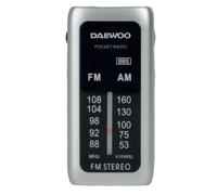 Radio Portatile Mini Daewoo DW1129 AM/FM Argento Super Bass