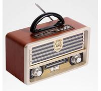 Radio Portatile Musica Sveglia Design Retro Stile Usa Americano Vintage USB FM