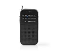 Radio portatile Nedis RDFM1110SI AM FM analogica nera altoparlante e cuffie