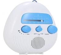 Radio portatile per la doccia, impermeabile, ideale per il bagno, con manopola girevole per una facile sintonizzazione e regolazione del volume, e