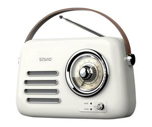 Radio portatile Savio RS-02 FM Bluetooth 3W USB Bianca
