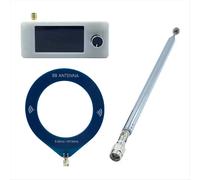 Radio portatile SI4732 con 2 antenne, ricevitore multibanda, colore bianco.