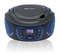 Radio portatile stereo FM + CD - MP3 player e ingresso USB blu