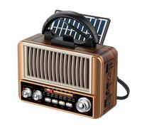 Radio Portatile Stile Retrò AM FM SW Ricaricabile con Ricarica Solare e Support