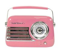 RADIO PORTATILE STILE VINTAGE CON BLUETOOTH FM 30W MADISON ROSA RICARICABILE