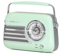 RADIO PORTATILE STILE VINTAGE CON BLUETOOTH FM 30W VERDE RICARICABILE USB