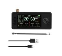 Radio Portatile Supporta 0,5-108 MHz LSB/USB/AM/FM Banda Completa con Ricevitore di Segnale Antenna /SW/MW/VHF Banda Nera