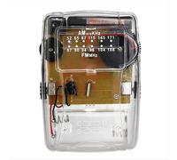 Radio portatile trasparente AM/FM Puntatore Supporto per sintonizzazione Cuffie per chiesa Conferenza Museo Guida Nessuna FM esterna