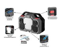 Radio rete - GRAPHITE - Energy+ - 18V - Bluetooth - Lampada LED - Antenna pieghevole