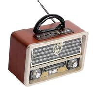 Radio retrò in legno, radio FM, lettore CD, con stile antico, bassi potenti, mini audio per esterni, volume alto, il miglior regalo per gli