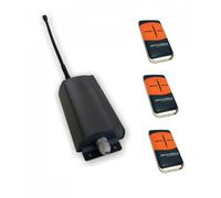 RADIO RICEVENTE 2 CH 433 MHZ + 3 TELECOMANDI AUTOMAZIONI SERRANDE CANCELLI 24V