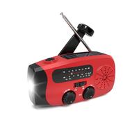 Radio Solare A Carica Manuale, Radio Am/Fm Portatile Con Torcia Led E Batteria Di Funzionamento, Radio Con Manovella Power Bank Da 2000 Mah Per La Ricarica Di Emergenza Del Telefono