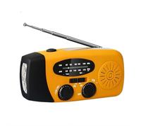 Radio solare a vento, dinamo a manovella portatile, radio di emergenza con batteria FM, radio a energia solare, allarme SOS, torcia luminosa a LED, per uso domestico e all'aperto, campeggio