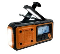Radio Solare Portatile 4000mAh Manovella AM FM Radio Meteo con Luce di Lettura