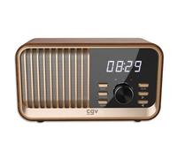 Radio sveglia CGV BeBop FM BOIS stereo legno Bluetooth USB MicroSD