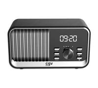 Radio sveglia CGV BEBOP FM NOIR Stereo Bluetooth 8W USB MicroSD 40 stazioni