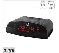 RADIO SVEGLIA DIGITALE DISPLAY LED RADIOSVEGLIA COMODINO FM 20 STAZIONI CR9905
