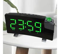 Radio sveglia Timed Off Dual Alarm 180 ° Proiettore Schermo curvo Snooze