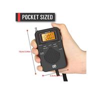Radio tascabile con sveglia digitale con schermo LCD AM FM e meteo