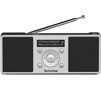 TechniSat DIGITRADIO 1 S - radio DAB stereo portatile con batteria ricaricabile (DAB+, FM, FM, altoparlante, jack per cuffie, memoria preferiti, display OLED, 2 W RMS) argento/nero
