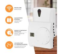 Radio Termostato Ambiente Set 868MHz 100Meter Distanza Infrarossi Riscaldamento