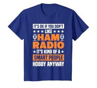 Radioamatori Smart People Hobby Anyway Operatore Radio Maglietta, Bambini, Blu Reale, 2 Anni