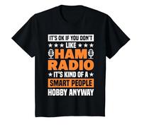 Radioamatori Smart People Hobby Anyway Operatore Radio Maglietta, Bambini, Nero, 4 Anni