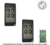 Radiocomando 4 Canali 2 Pezzi Per Centrale LysaGSM evo Antifurto Radio Sydra GSM