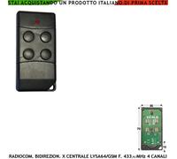Radiocomando 4 Canali Bidirezionale Per Centrali Antifurto Radio Lysa GSM Sydra