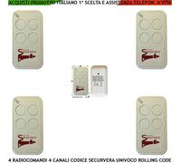 Radiocomando 4 Pezzi Telecomando FR. 433,92 MHz Securvera 4 Canali Apre Cancello