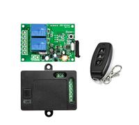 Radiocomando 433 MHz AC220V Ricevitore e trasmettitore relè HF a 2 canali for il controllo di porte da garage e motori for cancelli