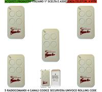 Radiocomando 5 Telecomandi Freq. 433,92 MHz 4 Canali Codice Sicurezza Securvera