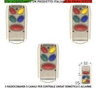 Radiocomando Bidirezionale Fr. 868MHz 5 Canali 3 Pezzi Gestisce Centrale Unisat2