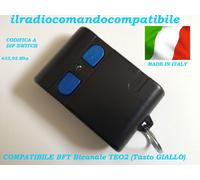 RADIOCOMANDO COMPAT. BFT TEO2 (T.GIALLO) 433,92 COD. DIP SWITCH COME L'ORIGINALE