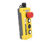 Radiocomando per Paranco, Pressostato per Paranco a Catena, 3 Tasti Impermeabile Industriale su e giù Interruttore a Pulsante per Gru con Arresto di Emergenza per Macchinari, Robot