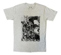 Radiohead T Shirt Scribble Band Logo Nuovo Ufficiale Uomo Grigio Size L