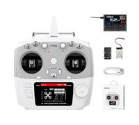 Radiolink T12D Trasmettitore RC 12CH e Ricevitore R12F, Radiocomando 2.4GHz Portata 4km, 50 Memorie Modelli, Supporta Moduli ELRS/TBS Crossfire per Droni, Aerei, Auto e Barche (Modo 2)