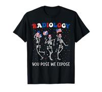Radiologia 4 Luglio Scheletro Radiologo X-Ray Tech Maglietta