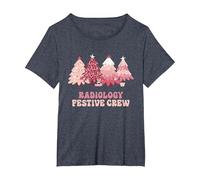 Radiologia Festive Crew Infermiera Natale Maglietta, Donna Plus-Size, Pervinca, 4X
