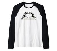 Radiologo Rad Tech della Mano del Cuore dello Scheletro dei Raggi x Maglia con Maniche Raglan