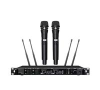 Radiomicrofonico Wireless Professionale, Microfono Dinamico A Mano Doppio, Discorso, Chiesa, Matrimonio Qualità Audio Senza Perdita Di Dati(KSM8 500MHz)